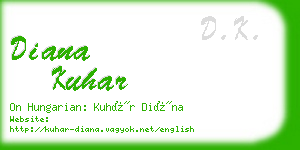 diana kuhar business card